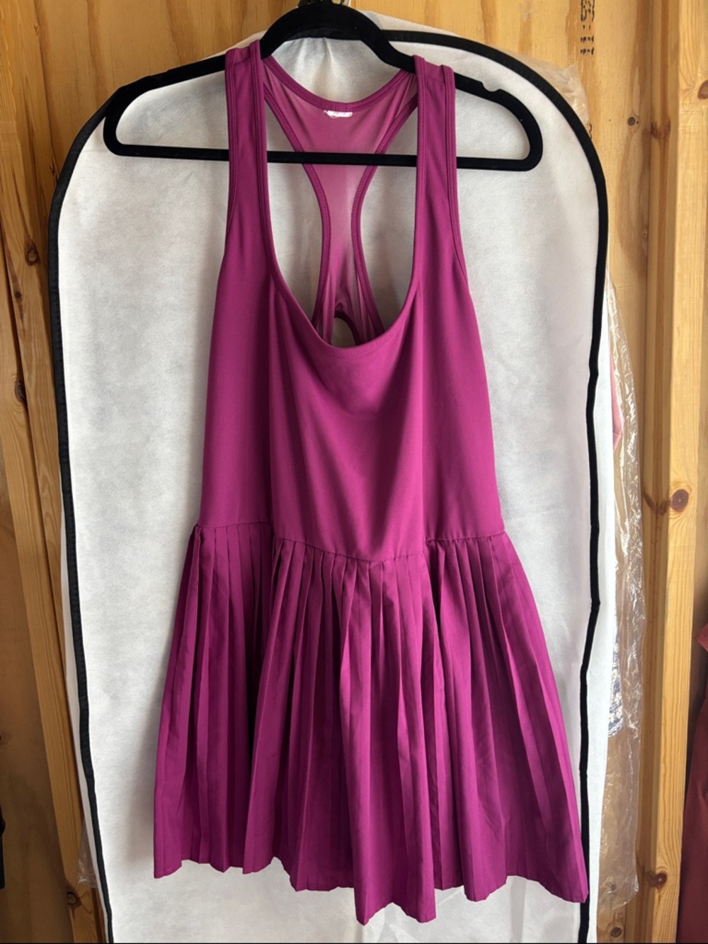 Fuchsia Racerback Pleated Tennis Dress / Skort